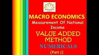 Macro Economics  Measurement of National Income  Value Added Method  Numerical  Tamil  Part 2 [upl. by Duj149]