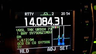 Icom IC7000 RTTY decoder  spec callsign calls for CQ [upl. by Albie]