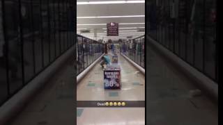 MILK GALLON CHALLENGE AT GROCERY STORE [upl. by Relda]