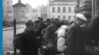 German Jewish deportees arriving at the Warsaw Ghetto [upl. by Acinnod905]