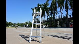 Aluminum single side ladder use videoTelescopic ladderladderfiberglass Fiberglass ladder [upl. by Anirehtac]