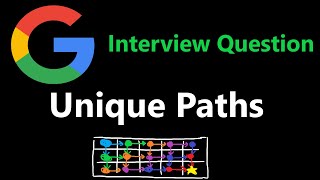 Unique Paths  Dynamic Programming  Leetcode 62 [upl. by Kanal269]