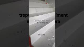 Trepte din microciment alb model marmura Realion Building Suceava [upl. by Joey]