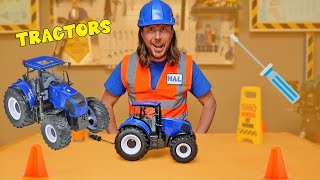 Tractor Toy for Kids  Handyman Hal uses Tractors [upl. by Stephania]