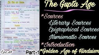 The Age of Guptas  Introduction amp Sources  Ancient History  Lec47  An Aspirant [upl. by Neelhtak99]