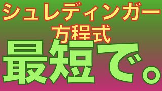 【量子力学】シュレディンガー方程式を最短で導く【量子化学】 [upl. by Malorie]