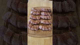 Bacon Wrapped Brats on the CharGriller Akorn shorts [upl. by Learrsi]