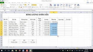 03  Tính tiền thưởng của từng nhân viên [upl. by Gibun]