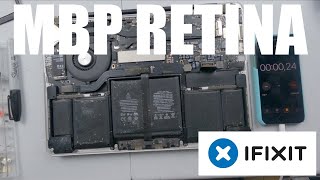 2015 MACBOOK PRO RETINA BATTERY REPLACEMENT WITH IFIXIT KIT [upl. by Durrace]