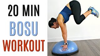 20 MINUTE BOSU CARDIO WORKOUT  FULL BODY FAT BURNER [upl. by Ennovehc]