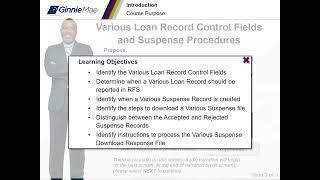 Various Loan Record Control Fields and Suspense Procedures [upl. by Nedarb612]