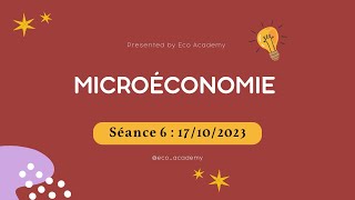 Microéconomie S1 séance 6 La combinaison optimale méthode de Lagrange 2023 [upl. by Marilla]