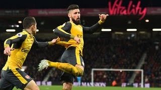 Giroud scorpion celebration after scoring against Bournemouth [upl. by Bromley]