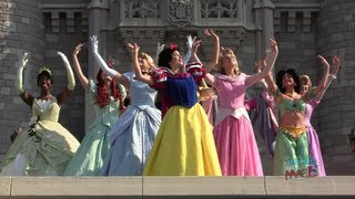 All 11 Disney Princess gathering for the first time for Meridas coronation at Walt Disney World [upl. by Alboran28]