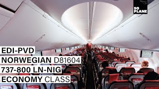 NORWEGIAN AIR  Edinburgh  Providence Boston  737800  Full Flight  Trip Report [upl. by Nodaj]