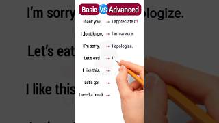 Basic vs Advanced English Sentences💯👩‍🏫✅English shorts esl [upl. by Nylcaj29]