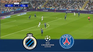 CLUB BRUGGE v PSG  UEFA Champions League 202122  Realistic Gameplay [upl. by Elahcar]