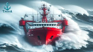 100 Unbelievable Ships In Stormy Weather Caught on Camera from Start to Finish Are Shocking [upl. by Rezzani]