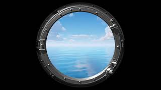 Projection video Ship Porthole Ocean View black background [upl. by Vlad]