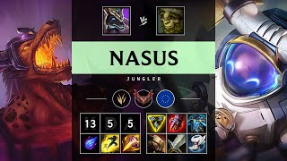 Nasus Jungle vs Ivern Triple Kill Dominating  EUW Grandmaster Patch 1421 [upl. by Hnacogn735]