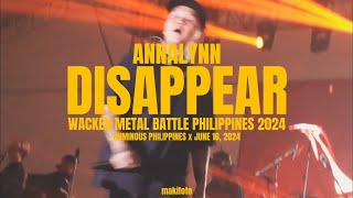 Annalynn  Disappear Live at Wacken Metal Battle Philippines 2024 [upl. by Nnazus]