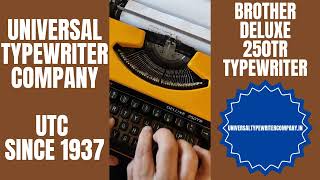 Brother Deluxe 250TR Typewriter [upl. by Arrol]