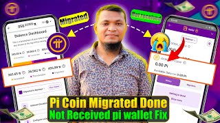 Pi network coin migrated but not received in pi wallet  pi network  Pi network new update Bangla [upl. by Assiron]