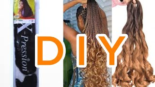 I TRIED MAKING AN OMBRÉ COLOUR FRENCH CURLS EXTENSION USING BRAIDING HAIR✨HOW TO CURL BRAIDING HAIR [upl. by Sakiv]