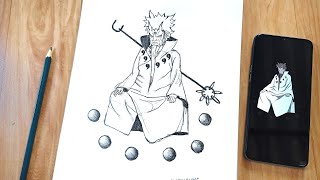 How to Draw Hagoromo Full Body  Drawing Hagoromo Ōtsutsuki  Naruto Character [upl. by Yenor386]