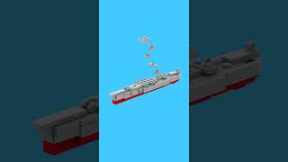 LEGO Mini USS Iowa Battleship MOC  Speed Build Animation [upl. by Salohci758]