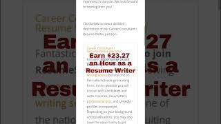 Earn 23 27 an Hour as a Resume Writer Resume Spice [upl. by Netsirt]