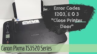 How To Fix Printer Door Is Open Error on Canon TS3522 TS3520 Code E03 1203 [upl. by Schear]