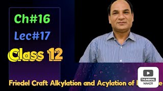 Ch16 Lec17Friedel Craft Alkylation and AcylationClass12 Chemistry [upl. by Domel]