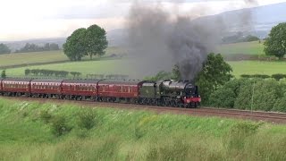 LMS 46115 with the late running Cumbrian Mountain Express 1172015 [upl. by Nnylaj81]