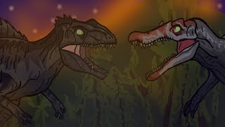 Giganotosaurus VS Spinosaurus  Jurassic World Animation [upl. by Tamberg]