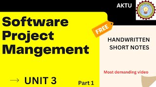 SPM Unit 3  Software project management  part 1  ShortNotes4U [upl. by Wilda586]