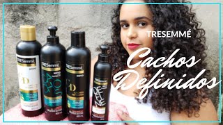 TRESemmé Cachos Definidos  Elastina e Óleo de macadâmia • linha completa  resenha [upl. by Eelra960]