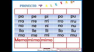 APRENDE A LEER Y ESCRIBIR CON P RR N LL y M Proyecto quotPALETASquot [upl. by Sudnor]