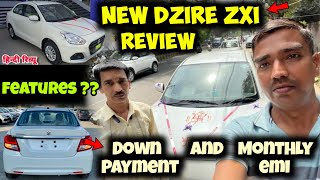 New Dzire ZXI Review  Suzuki Dzire ZXI down payment and Monthly EMI  ola Uber Driver Earning [upl. by Jaban]