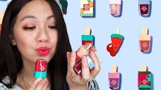 디어 달링 워터젤 틴트 Etude House ICE CREAM Dear Darling Water Gel Tint Full Lip Swatches amp Review [upl. by Thom667]