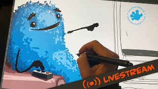 🔴 Livepainting  YouTube Endcard Teil 1  digital Drawing [upl. by Zeugirdor]