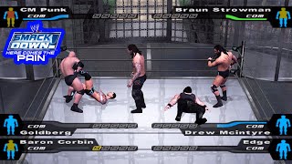 Goldberg Vs Edge Vs Braun Strowman Vs CM Punk Vs Drew McIntyre Vs Baron Corbin  WWE HCTP [upl. by Ecinerev]