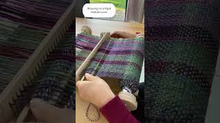 Weaving on a Rigid Heddle Loom weavingloom handweaving rigidheddleloom craftgifts handmade [upl. by Aicnetroh]