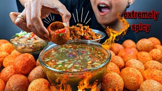 SPICY PANIPURI CHALLENGE  PANIPURI EATING CHALLENGE  INDIAN STREET FOOD  EATING VERY SPICY FOOD [upl. by Enid]