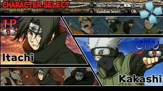 All Character Naruto Ultimate Ninja Heroes 2 The Phantom Fortress [upl. by Anilocin]