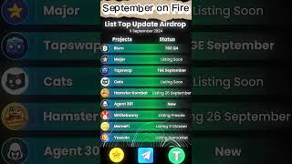 September Token listing Info telegram airdrop [upl. by Hawley]