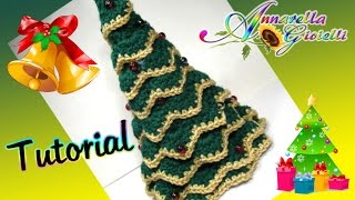 Tutorial Albero di Natale alluncinetto SENZA punto coccodrillo 🌻 How to crochet a Christmas Tree [upl. by Eberto]