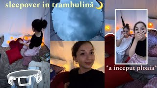 SLEEPOVER în trambulină a început ploaia curățăm trambulina și o transformăm 🌙 [upl. by Calvert]