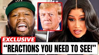 CARDI B AND OTHERS REACT AS TRUMP DECLARES WIN [upl. by Niveek]