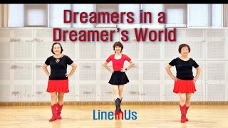 초급 Dreamers in a Dreamers World Line Dance Dance Lineinus [upl. by Akire]